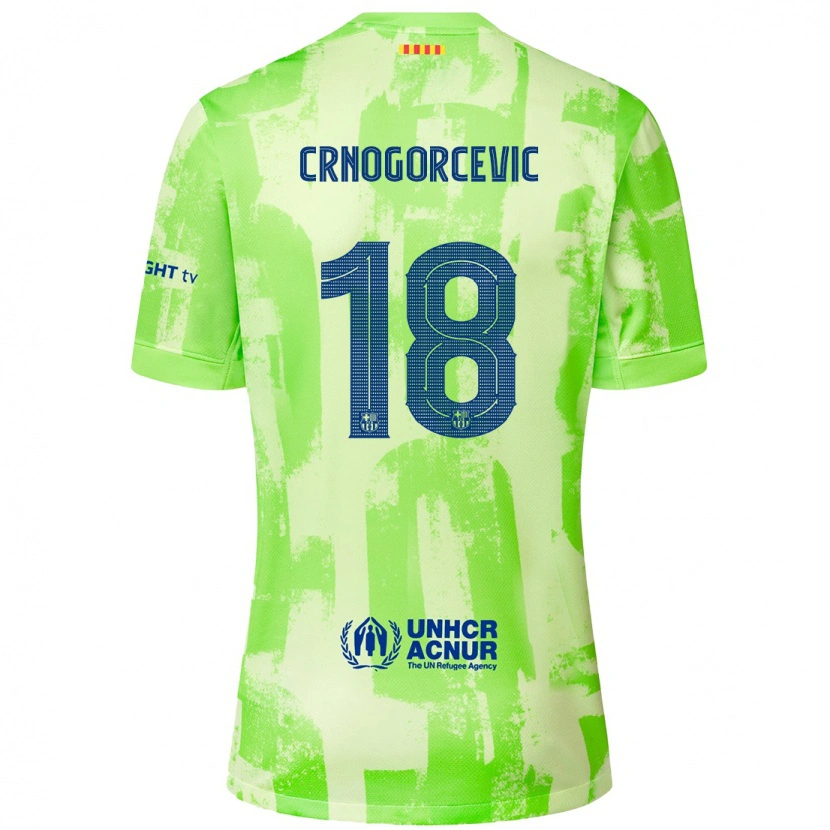 Danxen Kinder Ana-Maria Crnogorcevic #18 Limettengrün Ausweichtrikot Trikot 2024/25 T-Shirt Schweiz