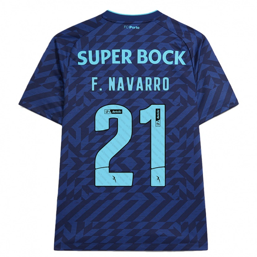 Danxen Kinder Fran Navarro #21 Marineblau Ausweichtrikot Trikot 2024/25 T-Shirt Schweiz