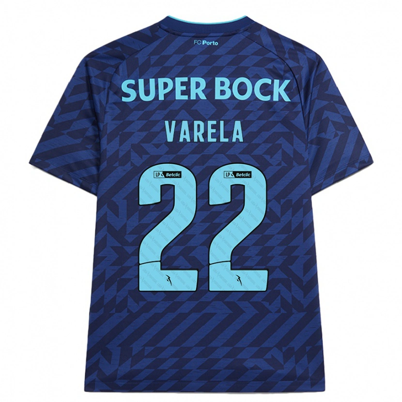 Danxen Kinder Alan Varela #22 Marineblau Ausweichtrikot Trikot 2024/25 T-Shirt Schweiz