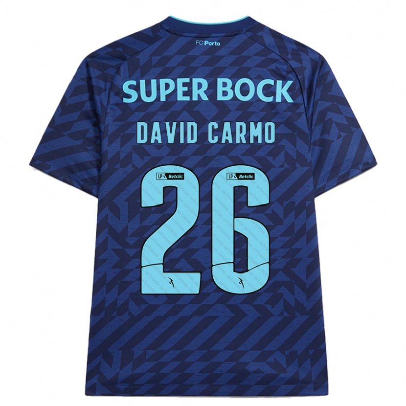 Danxen Kinder David Carmo #26 Marineblau Ausweichtrikot Trikot 2024/25 T-Shirt Schweiz