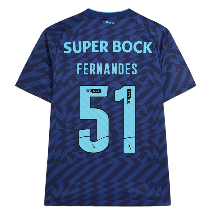 Danxen Kinder Diogo Fernandes #51 Marineblau Ausweichtrikot Trikot 2024/25 T-Shirt Schweiz