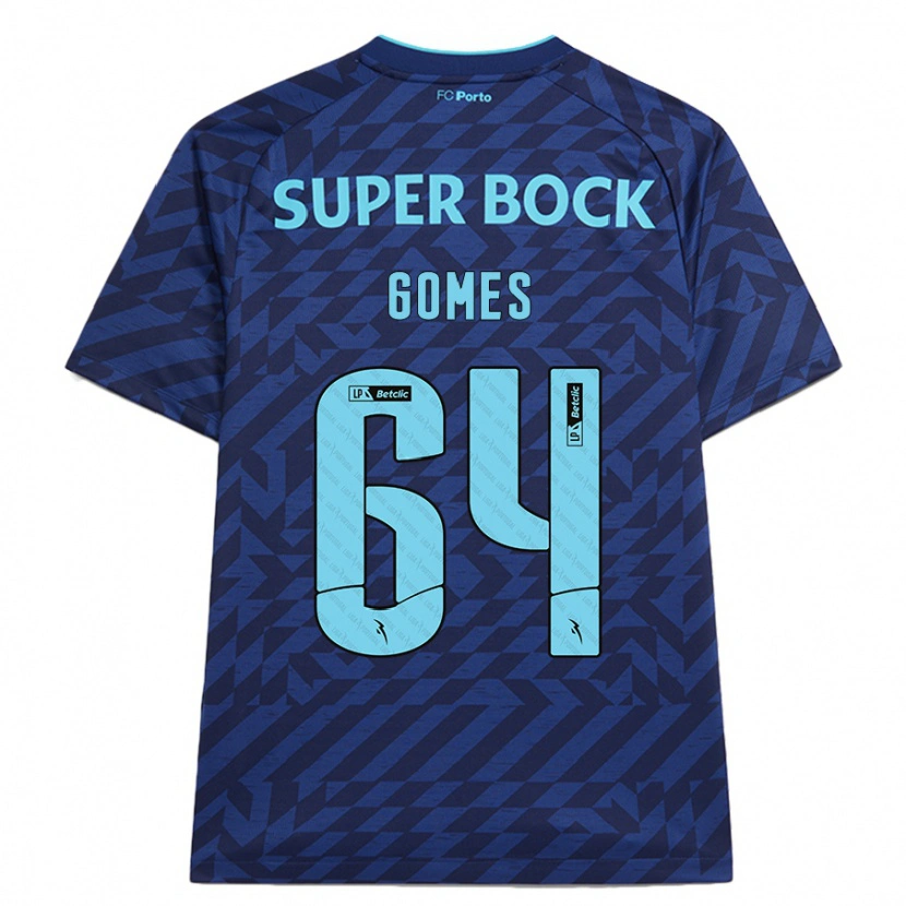 Danxen Kinder Luís Gomes #64 Marineblau Ausweichtrikot Trikot 2024/25 T-Shirt Schweiz