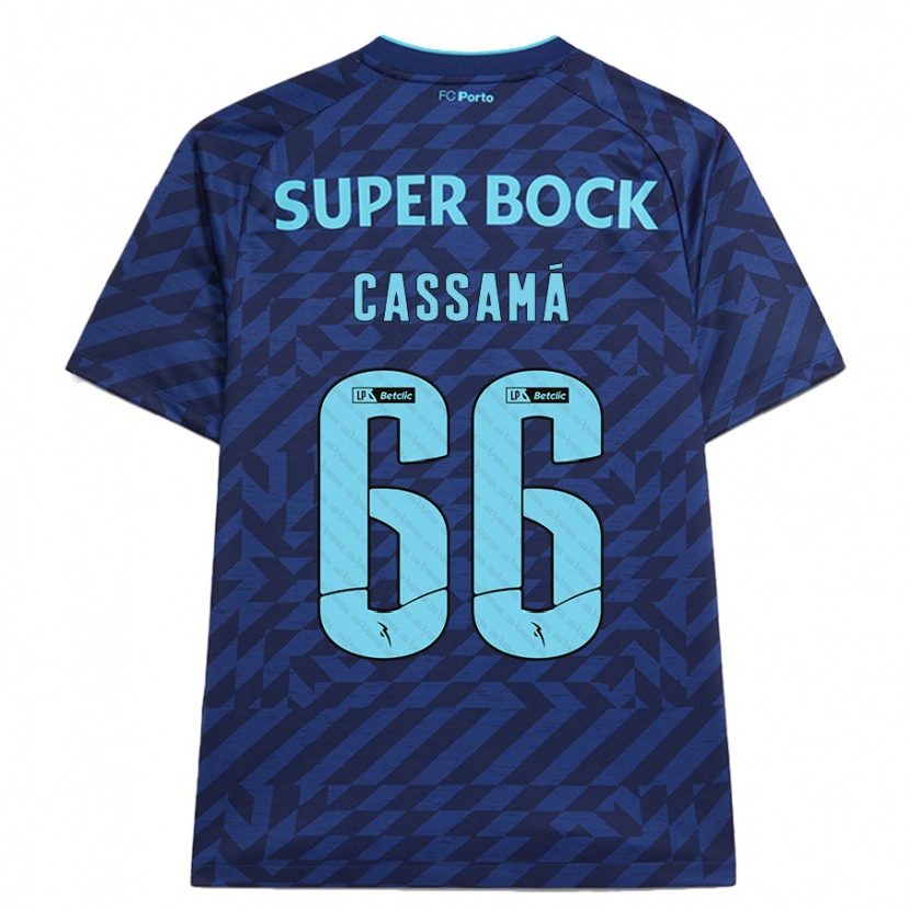 Danxen Kinder Adramane Cassamá #66 Marineblau Ausweichtrikot Trikot 2024/25 T-Shirt Schweiz