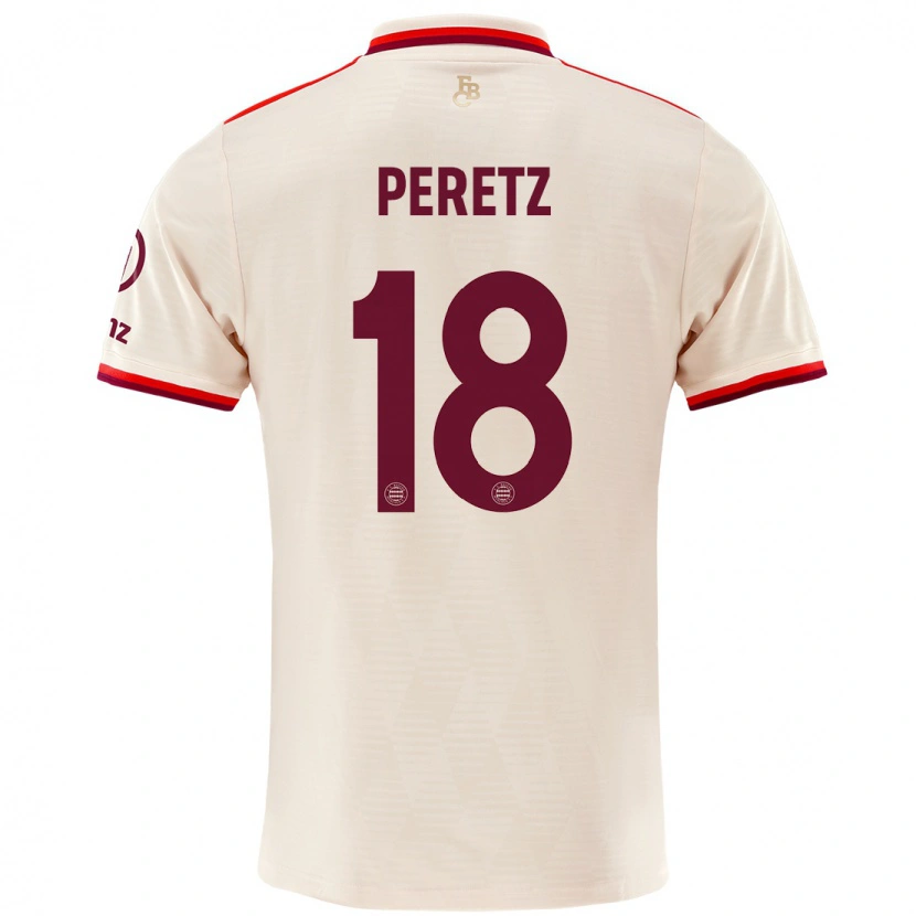 Danxen Kinder Daniel Peretz #18 Leinen Ausweichtrikot Trikot 2024/25 T-Shirt Schweiz