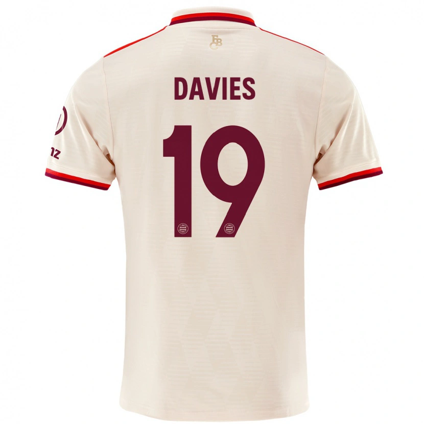 Danxen Kinder Alphonso Davies #19 Leinen Ausweichtrikot Trikot 2024/25 T-Shirt Schweiz