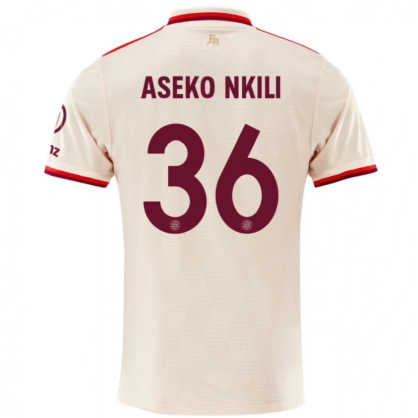 Danxen Kinder Noël Aséko Nkili #36 Leinen Ausweichtrikot Trikot 2024/25 T-Shirt Schweiz