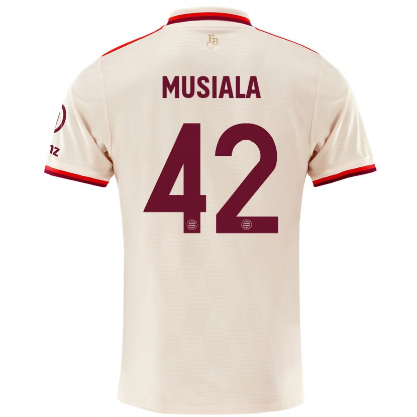 Danxen Kinder Jamal Musiala #42 Leinen Ausweichtrikot Trikot 2024/25 T-Shirt Schweiz