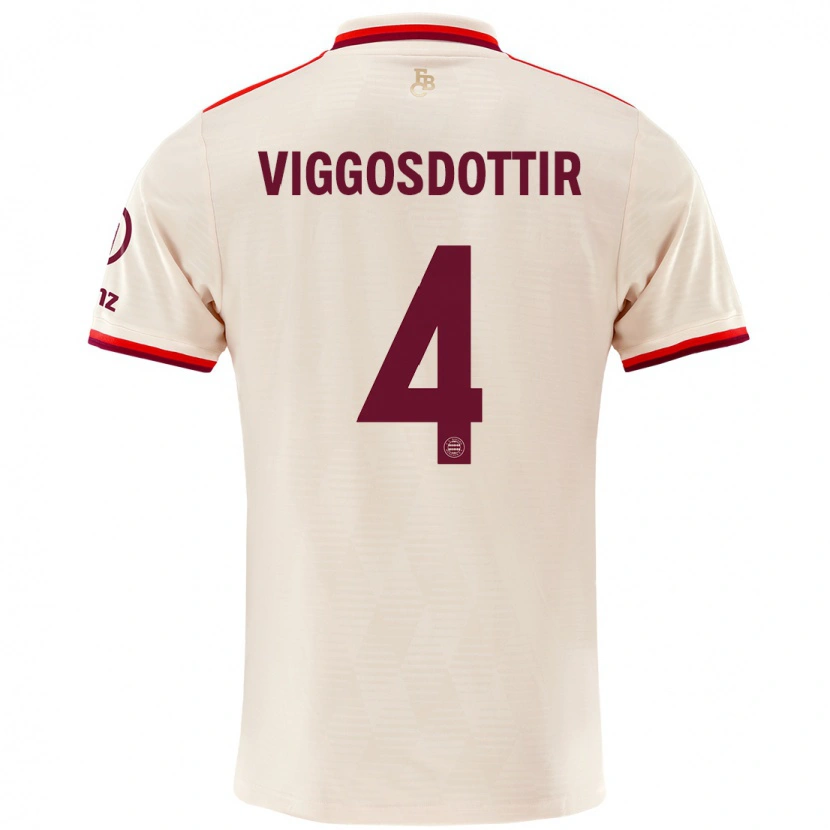 Danxen Kinder Glódís Perla Viggósdóttir #4 Leinen Ausweichtrikot Trikot 2024/25 T-Shirt Schweiz