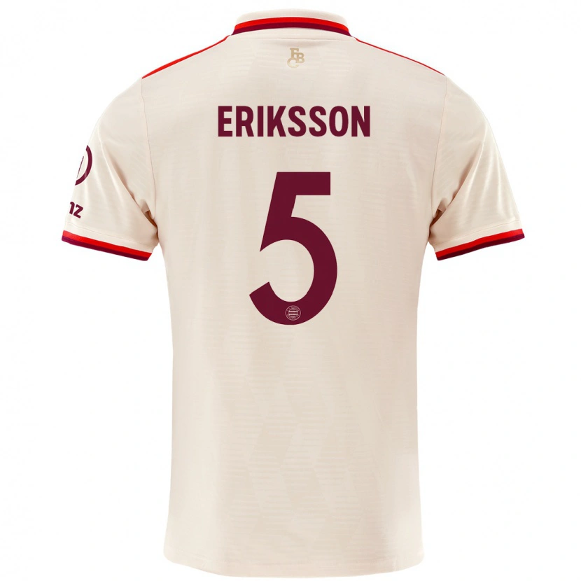 Danxen Kinder Magdalena Eriksson #5 Leinen Ausweichtrikot Trikot 2024/25 T-Shirt Schweiz