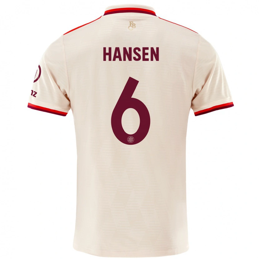 Danxen Kinder Tuva Hansen #6 Leinen Ausweichtrikot Trikot 2024/25 T-Shirt Schweiz