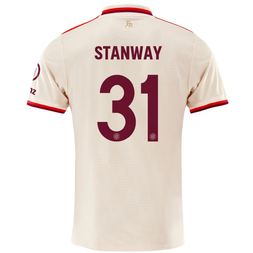 Danxen Kinder Georgia Stanway #31 Leinen Ausweichtrikot Trikot 2024/25 T-Shirt Schweiz