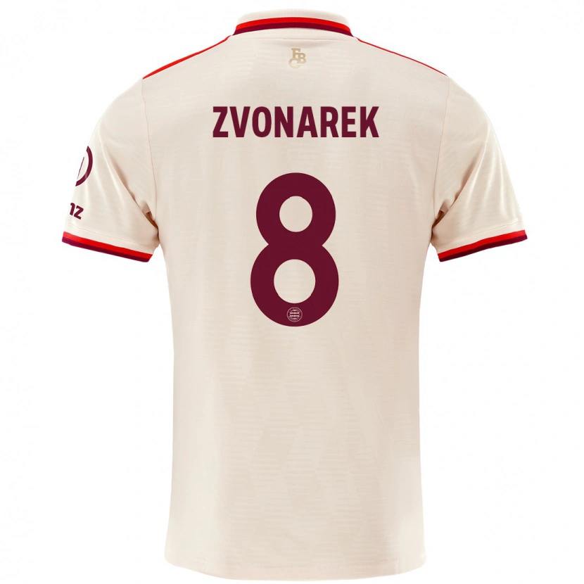 Danxen Kinder Lovro Zvonarek #8 Leinen Ausweichtrikot Trikot 2024/25 T-Shirt Schweiz