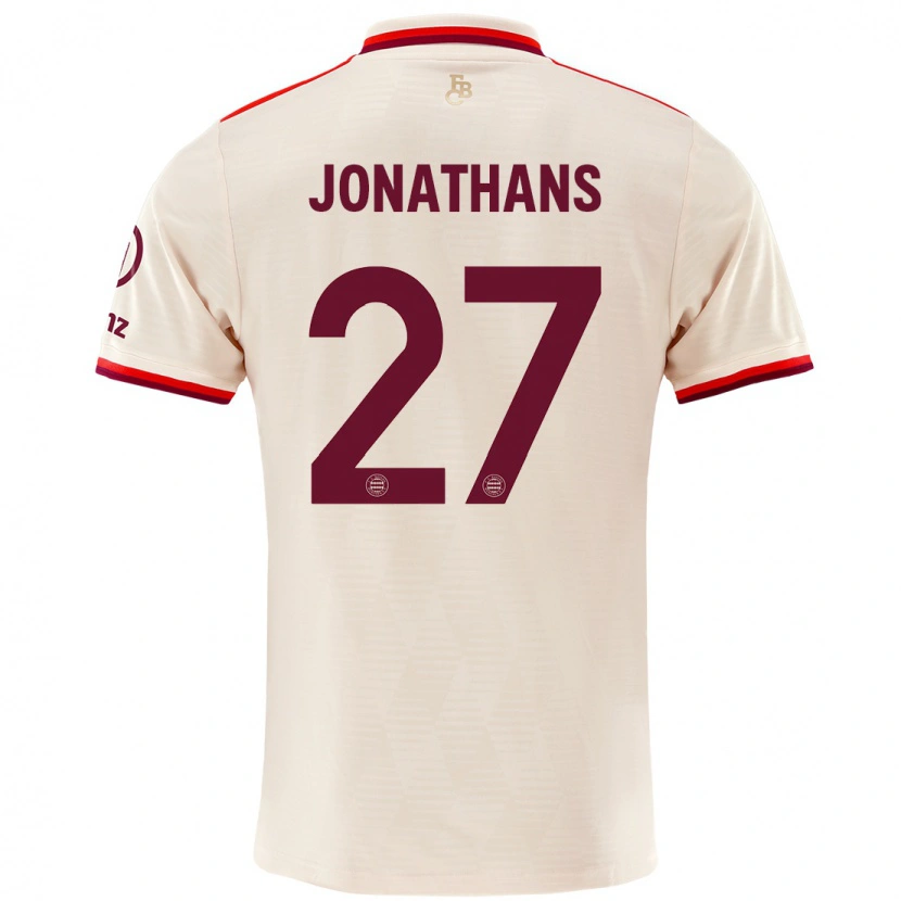 Danxen Kinder David Jonathans #27 Leinen Ausweichtrikot Trikot 2024/25 T-Shirt Schweiz