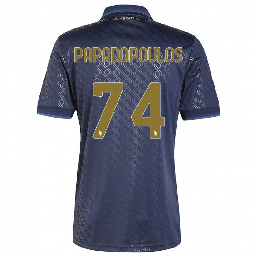 Danxen Kinder Christos Papadopoulos #74 Marineblau Ausweichtrikot Trikot 2024/25 T-Shirt Schweiz