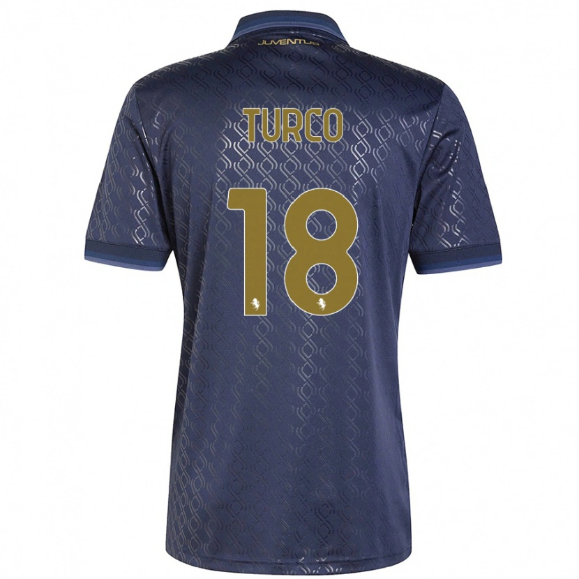 Danxen Kinder Nicolo Turco #18 Marineblau Ausweichtrikot Trikot 2024/25 T-Shirt Schweiz