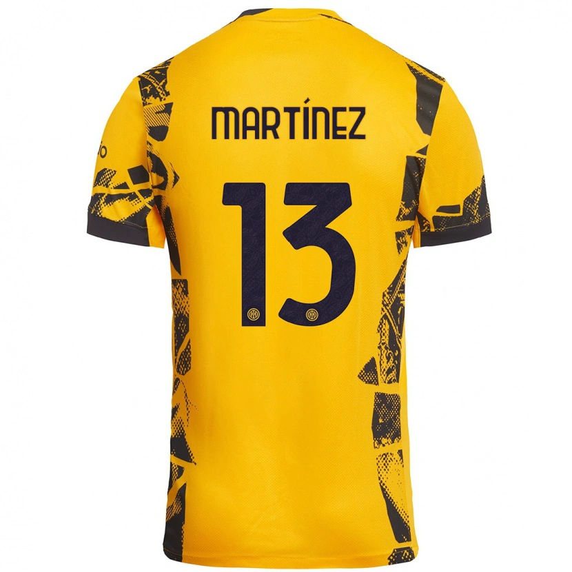 Danxen Kinder Josep Martínez #13 Gold Schwarz Ausweichtrikot Trikot 2024/25 T-Shirt Schweiz