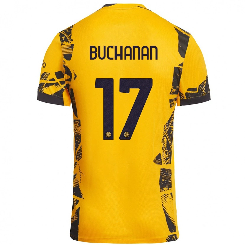 Danxen Kinder Tajon Buchanan #17 Gold Schwarz Ausweichtrikot Trikot 2024/25 T-Shirt Schweiz