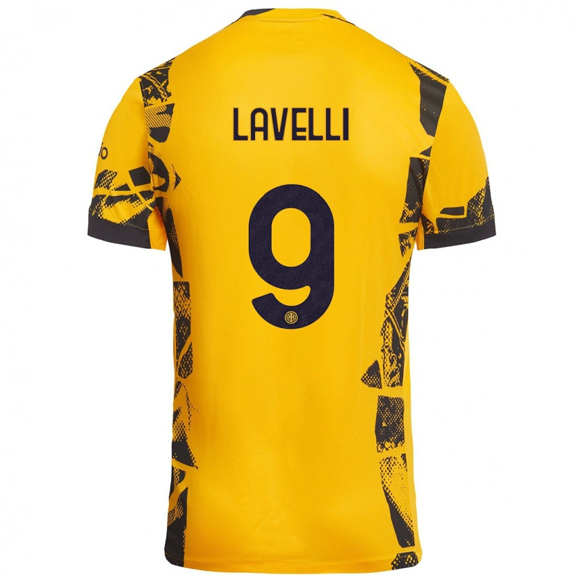 Danxen Kinder Matteo Lavelli #9 Gold Schwarz Ausweichtrikot Trikot 2024/25 T-Shirt Schweiz