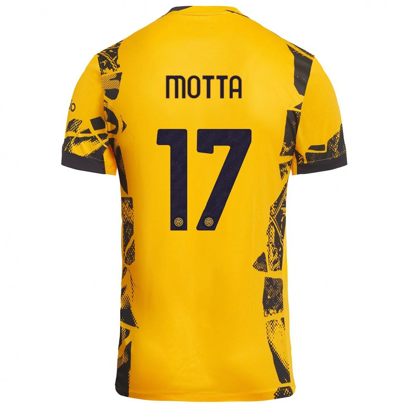 Danxen Kinder Matteo Motta #17 Gold Schwarz Ausweichtrikot Trikot 2024/25 T-Shirt Schweiz