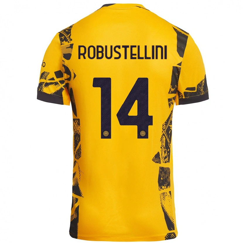 Danxen Kinder Chiara Robustellini #14 Gold Schwarz Ausweichtrikot Trikot 2024/25 T-Shirt Schweiz