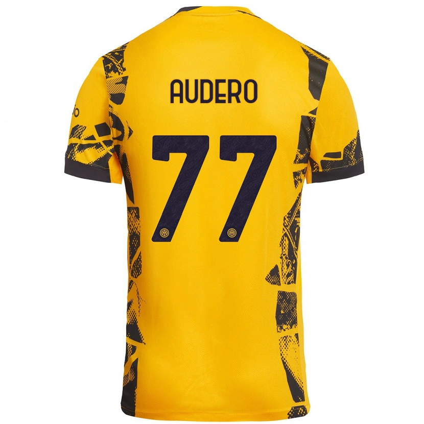 Danxen Kinder Emil Audero #77 Gold Schwarz Ausweichtrikot Trikot 2024/25 T-Shirt Schweiz