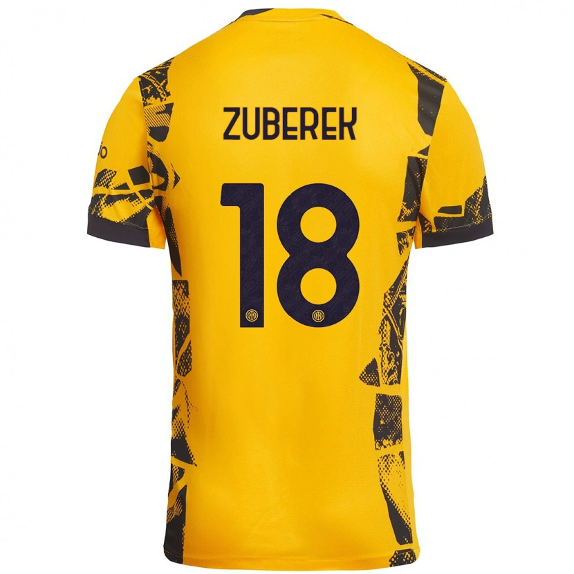 Danxen Kinder Jan Zuberek #18 Gold Schwarz Ausweichtrikot Trikot 2024/25 T-Shirt Schweiz