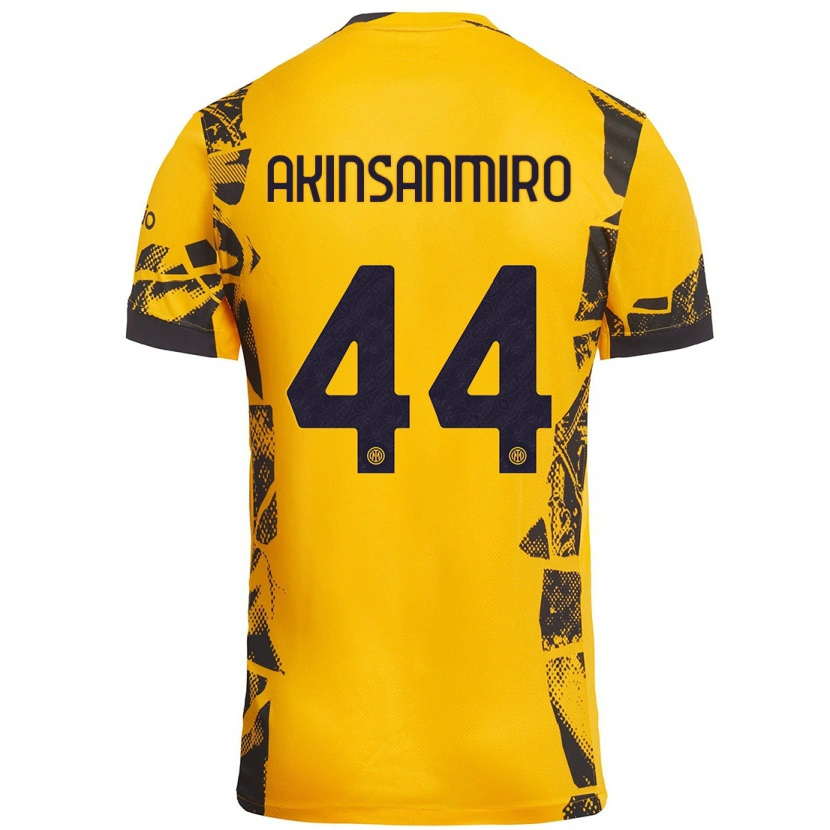 Danxen Kinder Ebenezer Akinsanmiro #44 Gold Schwarz Ausweichtrikot Trikot 2024/25 T-Shirt Schweiz