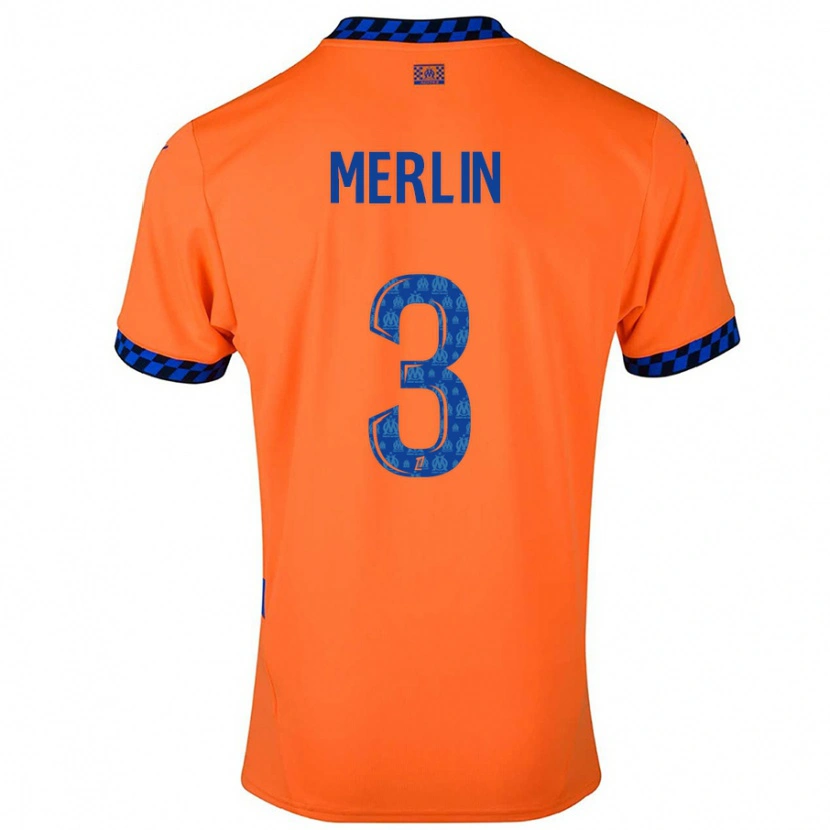 Danxen Kinder Quentin Merlin #3 Orange Dunkelblau Ausweichtrikot Trikot 2024/25 T-Shirt Schweiz