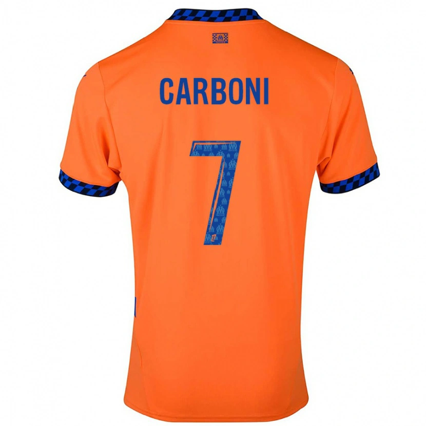 Danxen Kinder Valentín Carboni #7 Orange Dunkelblau Ausweichtrikot Trikot 2024/25 T-Shirt Schweiz