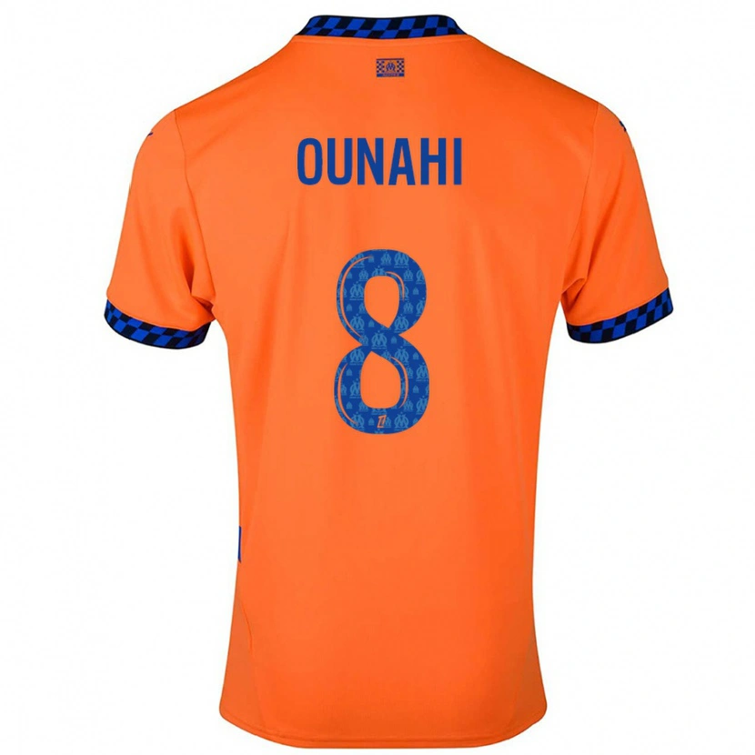 Danxen Kinder Azzedine Ounahi #8 Orange Dunkelblau Ausweichtrikot Trikot 2024/25 T-Shirt Schweiz