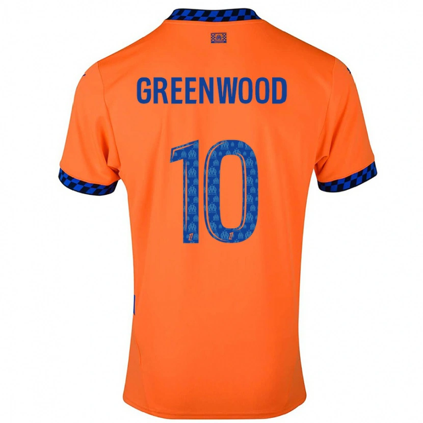 Danxen Kinder Mason Greenwood #10 Orange Dunkelblau Ausweichtrikot Trikot 2024/25 T-Shirt Schweiz