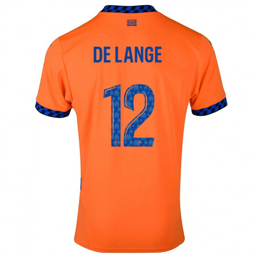 Danxen Kinder Jeffrey De Lange #12 Orange Dunkelblau Ausweichtrikot Trikot 2024/25 T-Shirt Schweiz