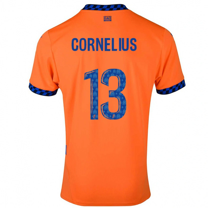 Danxen Kinder Derek Cornelius #13 Orange Dunkelblau Ausweichtrikot Trikot 2024/25 T-Shirt Schweiz