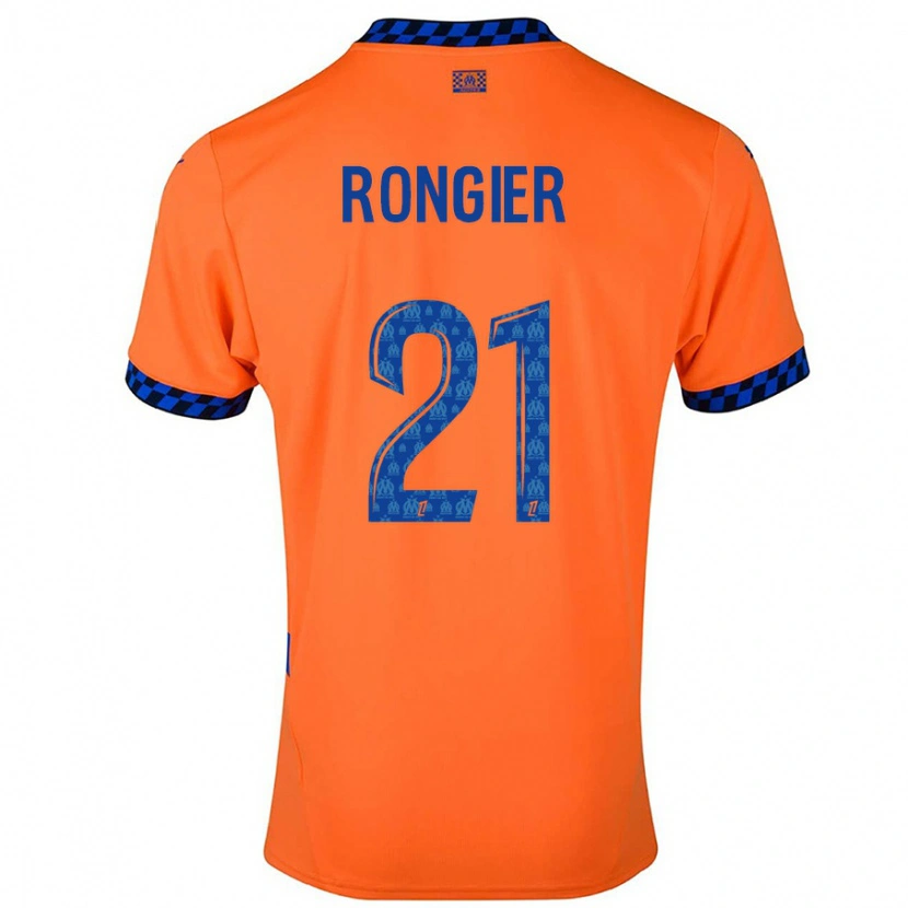 Danxen Kinder Valentin Rongier #21 Orange Dunkelblau Ausweichtrikot Trikot 2024/25 T-Shirt Schweiz