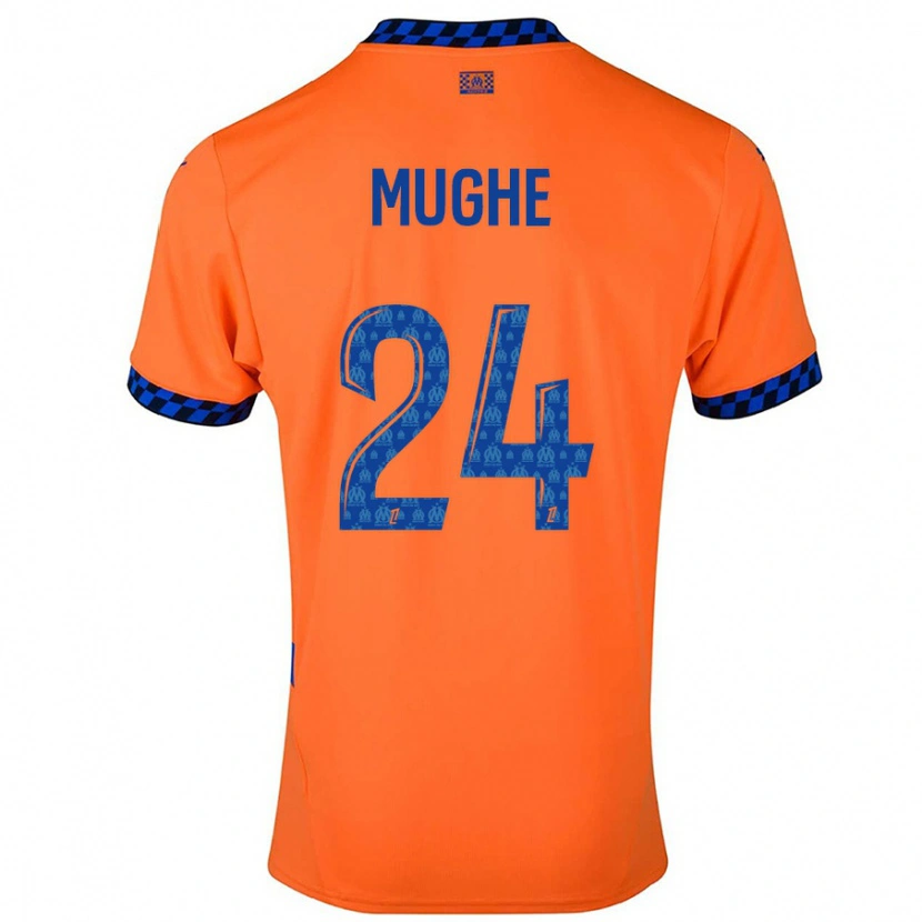 Danxen Kinder François Mughe #24 Orange Dunkelblau Ausweichtrikot Trikot 2024/25 T-Shirt Schweiz