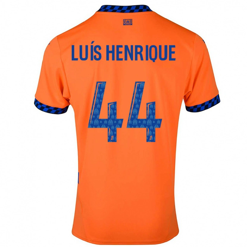 Danxen Kinder Luis Henrique #44 Orange Dunkelblau Ausweichtrikot Trikot 2024/25 T-Shirt Schweiz