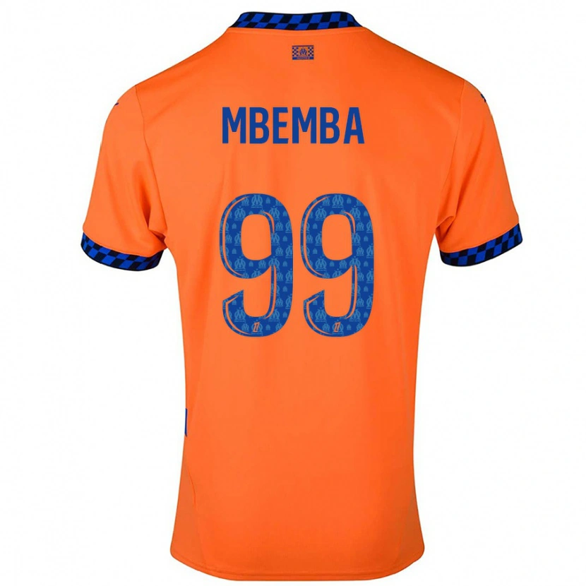 Danxen Kinder Chancel Mbemba #99 Orange Dunkelblau Ausweichtrikot Trikot 2024/25 T-Shirt Schweiz