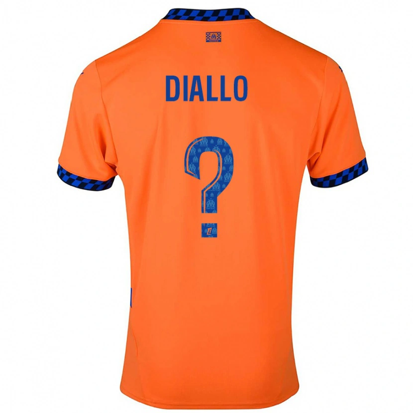 Danxen Kinder Mouhamed Diallo #0 Orange Dunkelblau Ausweichtrikot Trikot 2024/25 T-Shirt Schweiz