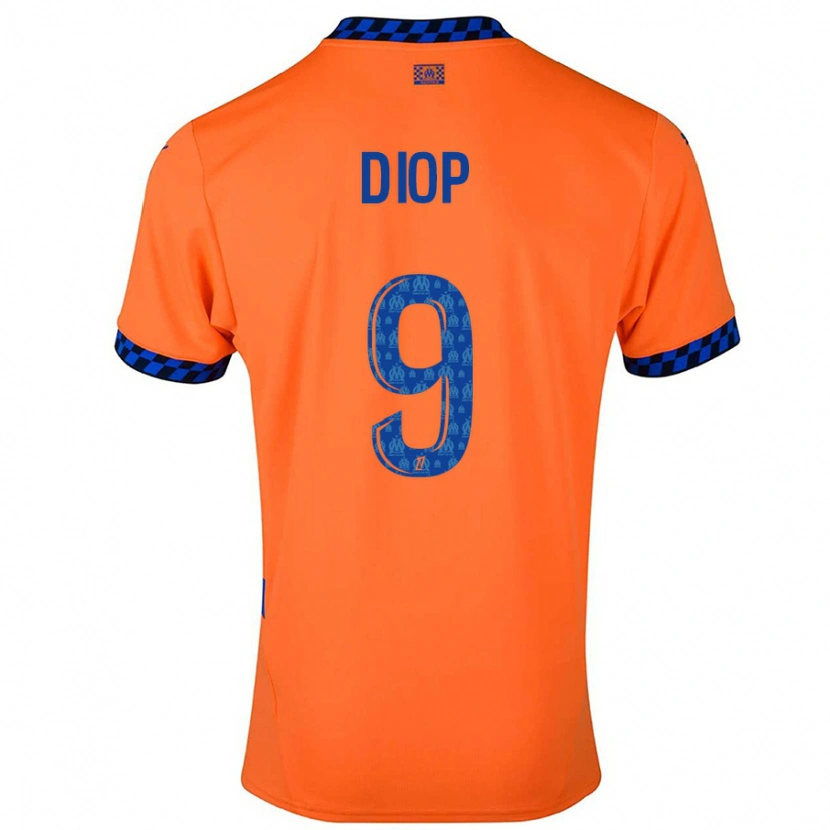 Danxen Kinder Mama Diop #9 Orange Dunkelblau Ausweichtrikot Trikot 2024/25 T-Shirt Schweiz