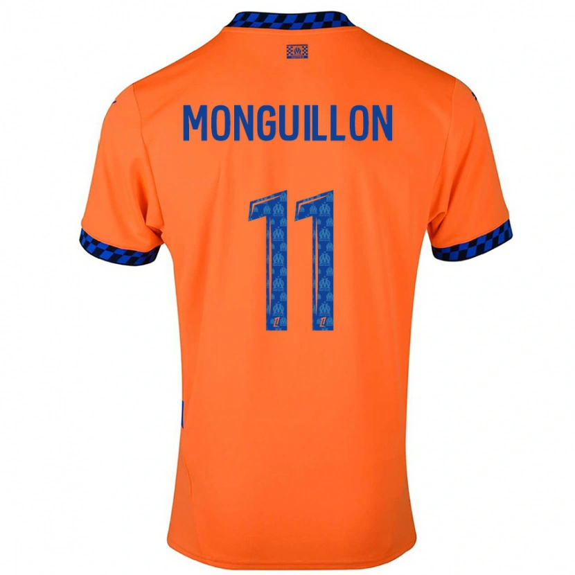 Danxen Kinder Coralie Monguillon #11 Orange Dunkelblau Ausweichtrikot Trikot 2024/25 T-Shirt Schweiz