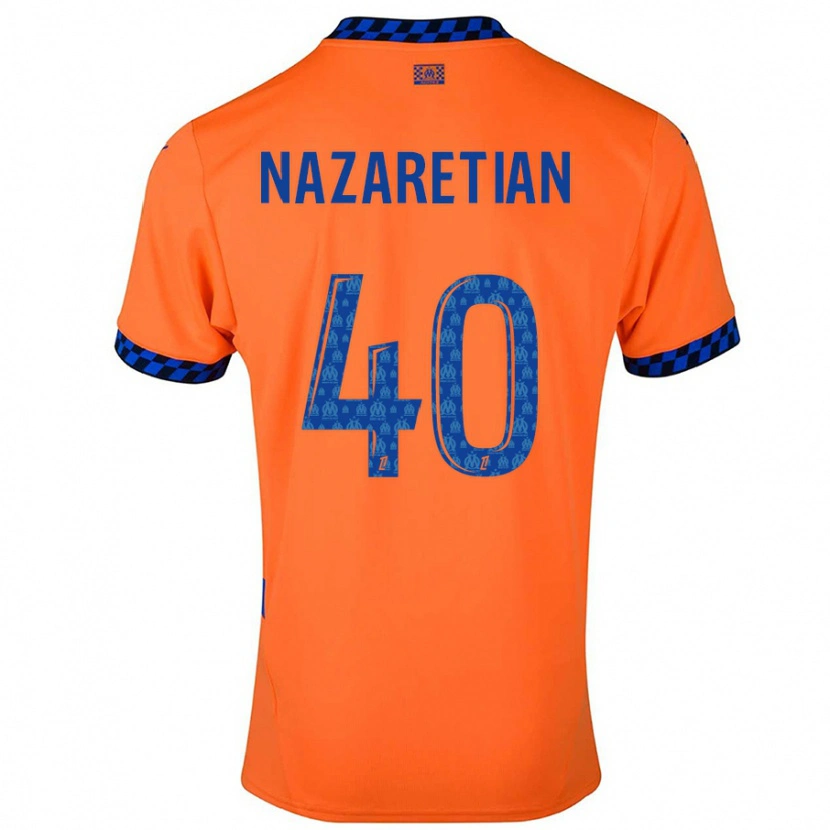 Danxen Kinder Manuel Nazaretian #40 Orange Dunkelblau Ausweichtrikot Trikot 2024/25 T-Shirt Schweiz