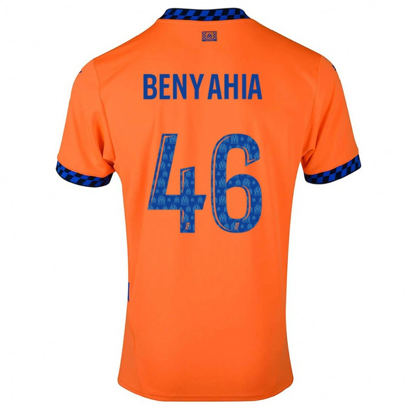 Danxen Kinder Aylan Benyahia-Tani #46 Orange Dunkelblau Ausweichtrikot Trikot 2024/25 T-Shirt Schweiz