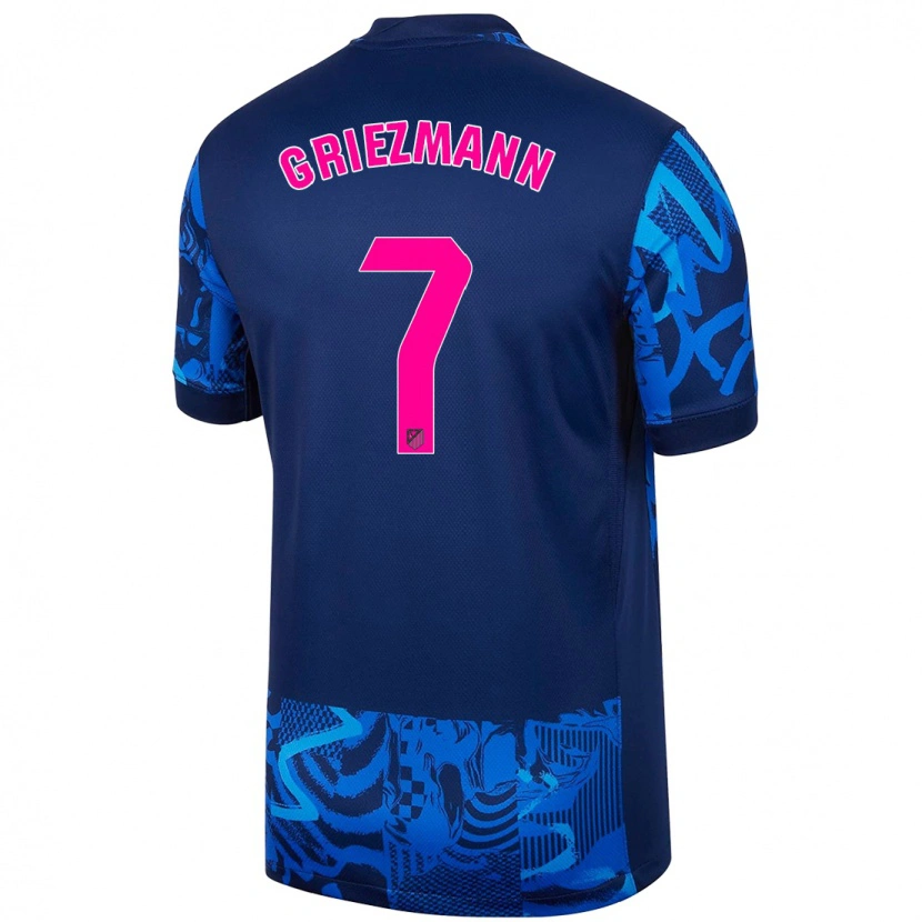 Danxen Kinder Antoine Griezmann #7 Königsblau Ausweichtrikot Trikot 2024/25 T-Shirt Schweiz