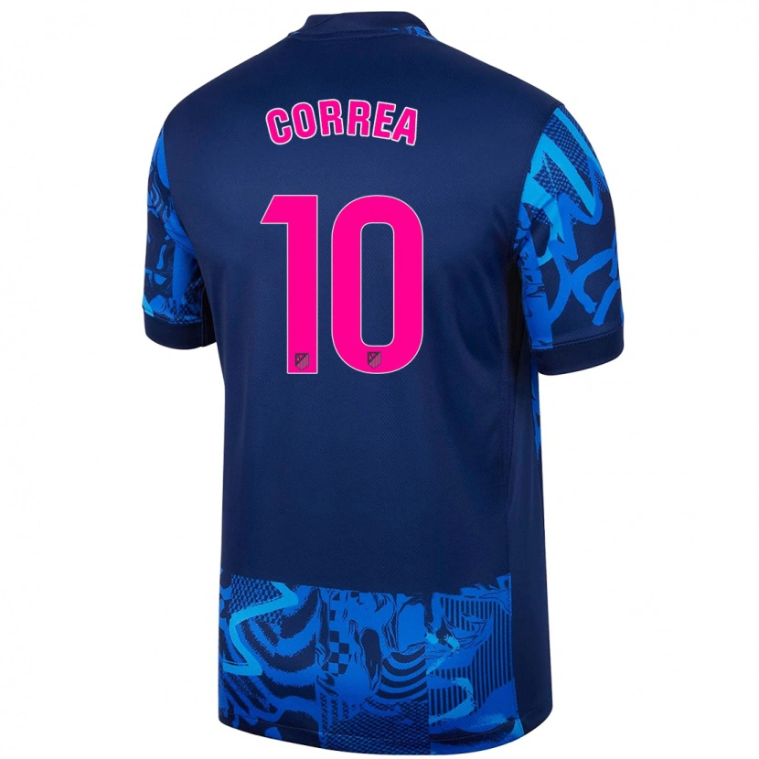 Danxen Kinder Ángel Correa #10 Königsblau Ausweichtrikot Trikot 2024/25 T-Shirt Schweiz