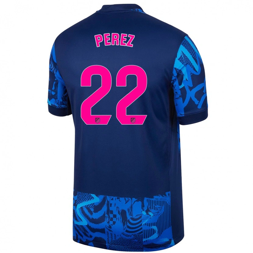 Danxen Kinder Pablo Pérez #22 Königsblau Ausweichtrikot Trikot 2024/25 T-Shirt Schweiz