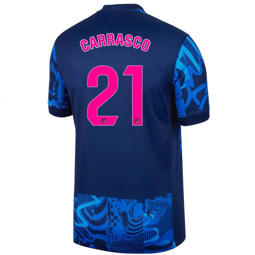 Danxen Kinder Yannick Carrasco #21 Königsblau Ausweichtrikot Trikot 2024/25 T-Shirt Schweiz