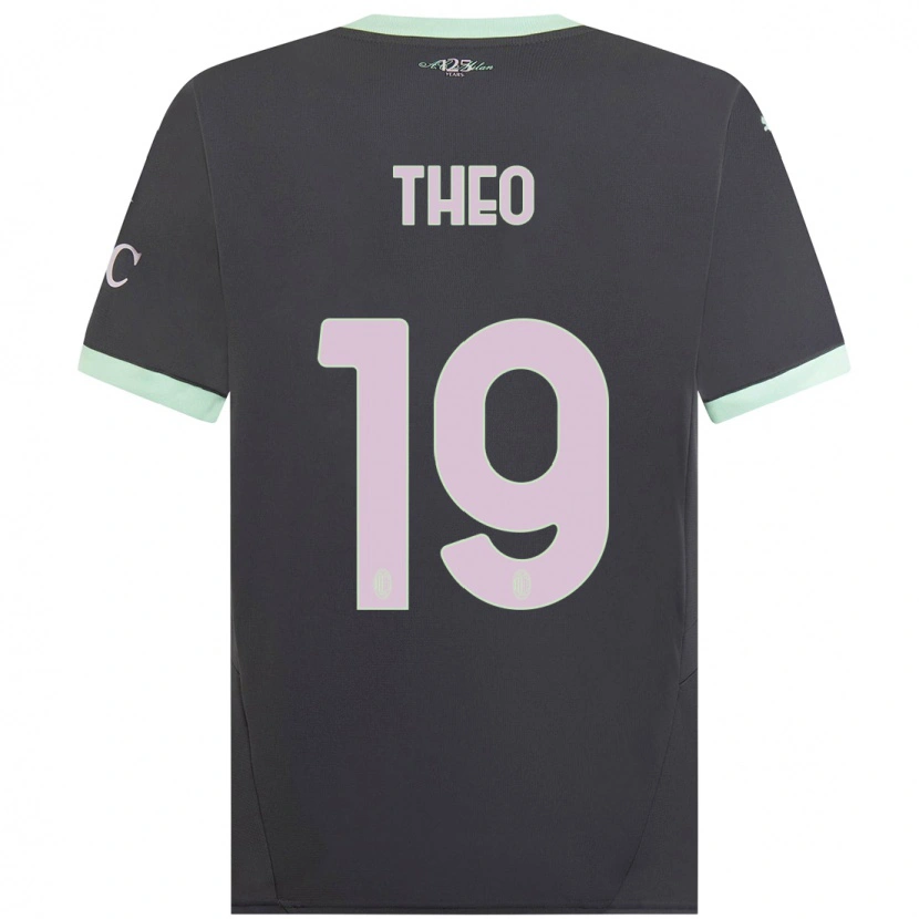 Danxen Kinder Theo Hernández #19 Grau Ausweichtrikot Trikot 2024/25 T-Shirt Schweiz