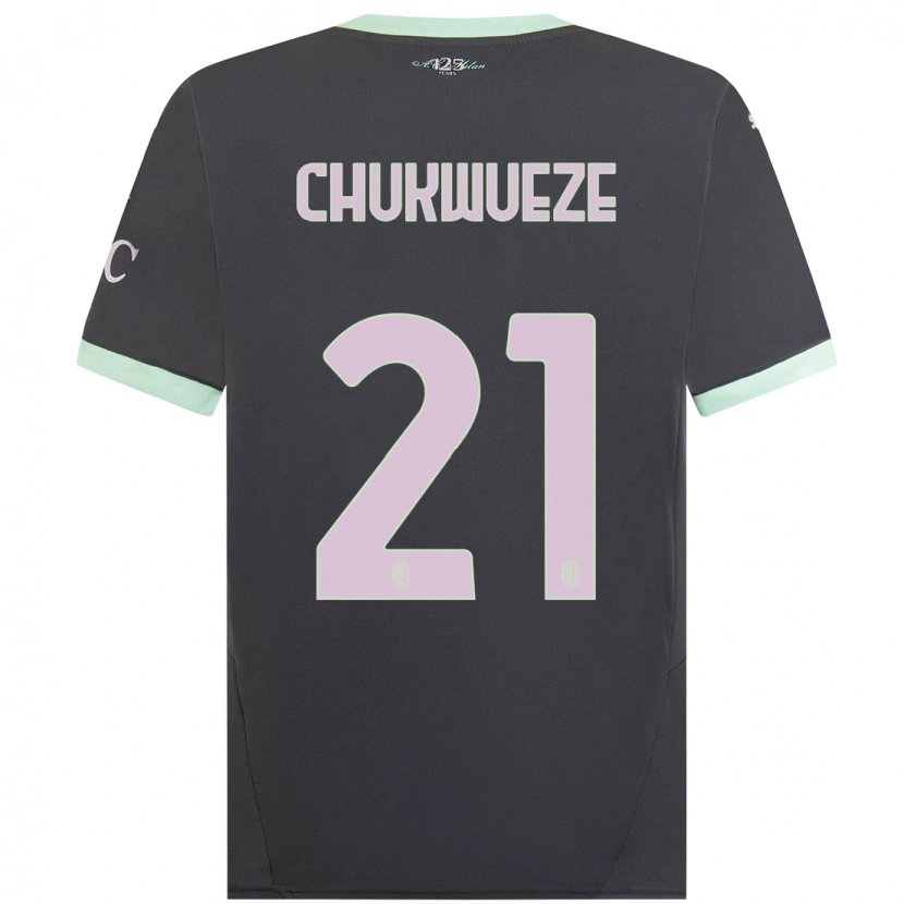 Danxen Kinder Samuel Chukwueze #21 Grau Ausweichtrikot Trikot 2024/25 T-Shirt Schweiz