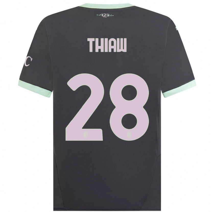 Danxen Kinder Malick Thiaw #28 Grau Ausweichtrikot Trikot 2024/25 T-Shirt Schweiz