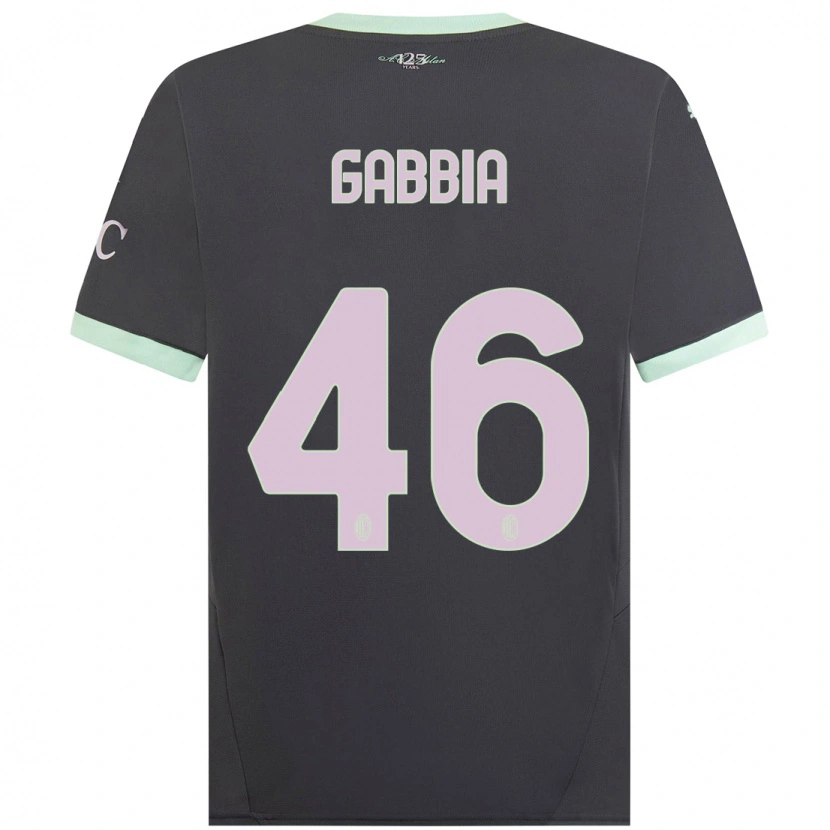 Danxen Kinder Matteo Gabbia #46 Grau Ausweichtrikot Trikot 2024/25 T-Shirt Schweiz